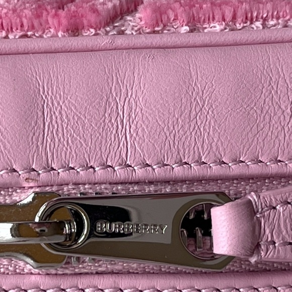 BURBERRY Lola TB Monogram Toweling Camera Crossbody-Primrose Pink - Picture 10 of 13